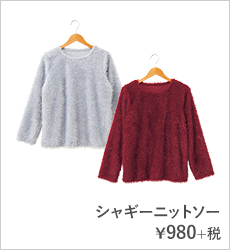 シャギーニットソー¥980+税