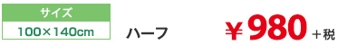 ハーフ　\980+税