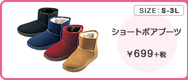 ショートボアブーツ ￥699＋税