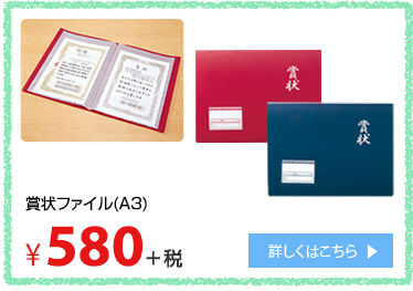 賞状ファイル（A3）¥580＋税 詳しくはこちら