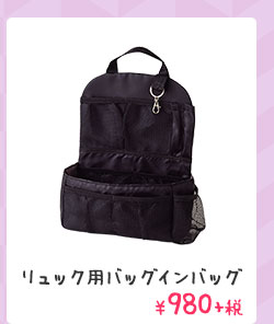 リュック用バッグインバッグ ￥980+税