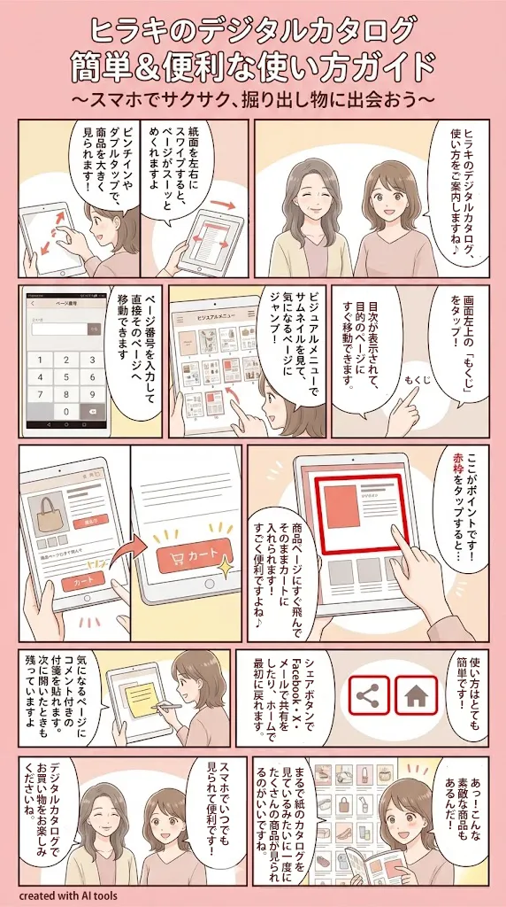 ヒラキのデジタルカタログ　使い方