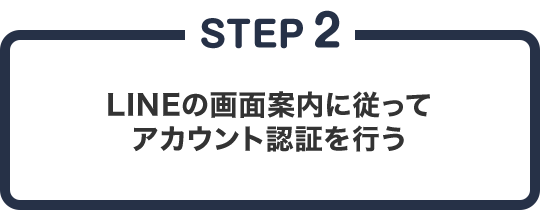 STEP2 LINEの画面案内にしたがってアカウント認証を行う