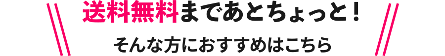 送料無料まであとちょっと！そんな方におすすめはこちら