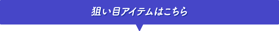 狙い目アイテムはこちら