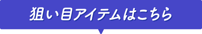 狙い目アイテムはこちら
