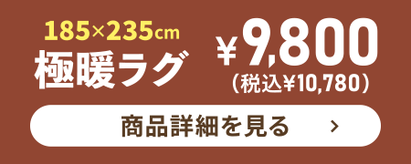 極暖ラグ185×235cm ¥9,800（税込¥10,780）商品詳細を見る