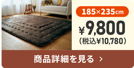 極暖ラグ185×235cm ¥9,800（税込¥10,780）商品詳細を見る
