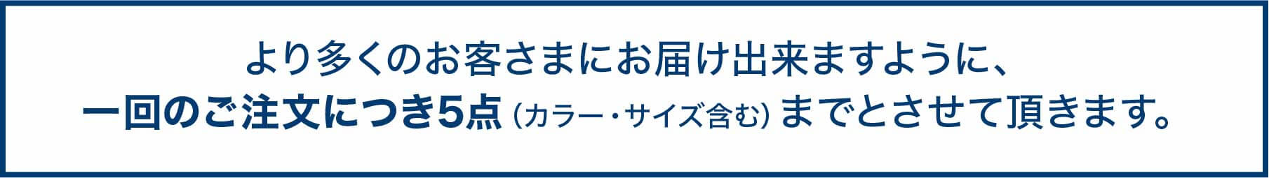 数量制限テキスト