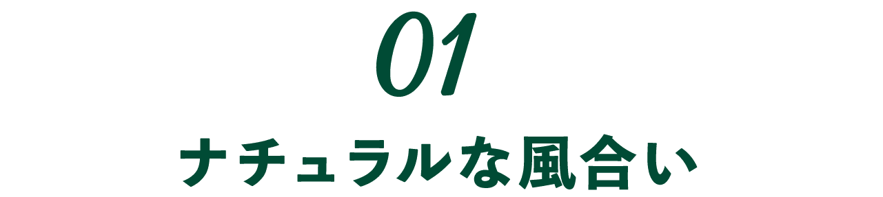 01 ナチュラルな風合い