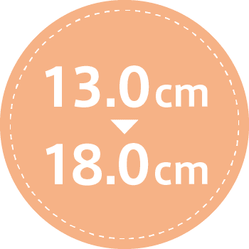 13.0cm〜18.0cm