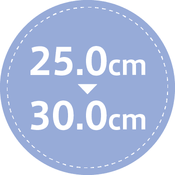 25.0cm〜30.0cm