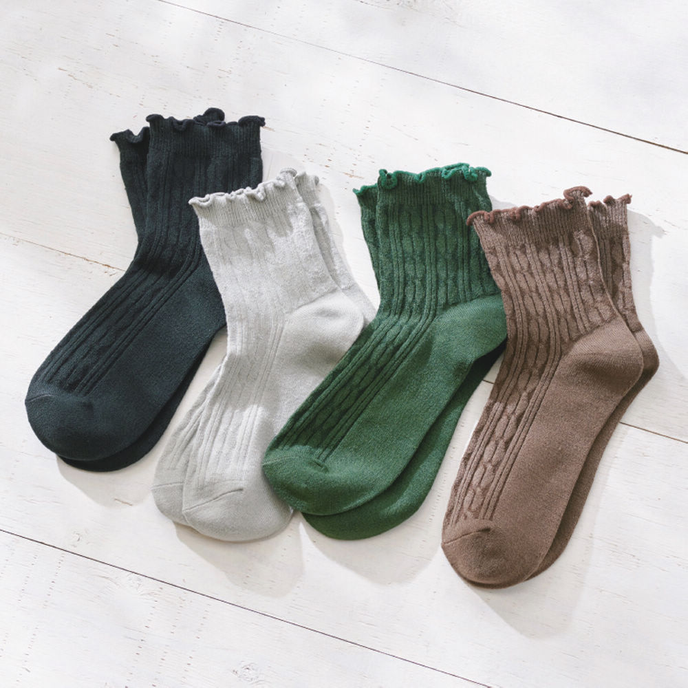 レディースケーブル編みソックス | 激安靴の通販 ヒラキ公式サイト