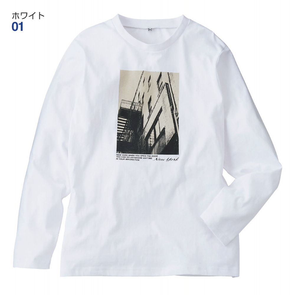 メンズ長袖プリントTシャツ【M～5L】 | 激安靴の通販 ヒラキ公式