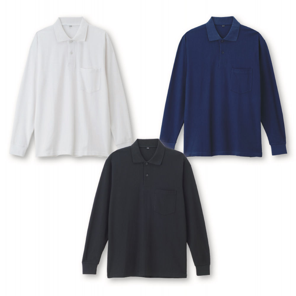 長袖ポロシャツ(男女兼用サイズ)【SS～3L】 | 激安靴の通販 ヒラキ公式
