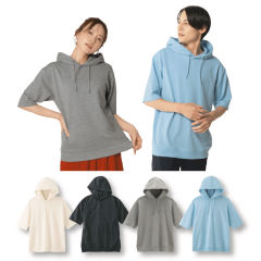 半袖ライトスウェットパーカ(男女兼用サイズ)【SS～3L】