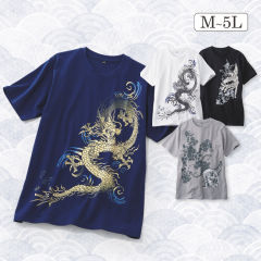 メンズ半袖プリントTシャツ【M～5L】