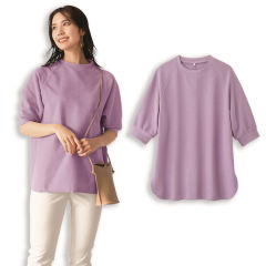 レディースワッフルロング丈Tシャツ【S～4L】