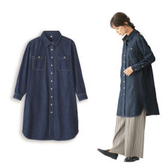 レディースデニムチュニック【S～4L】