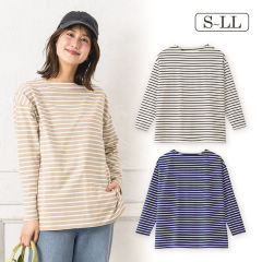 レディースオーバーシルエットボーダーTシャツ【S～LL】