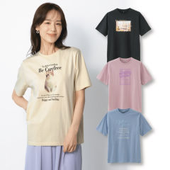 レディースプリントTシャツ【S～4L】
