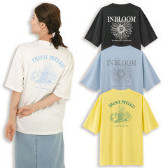 レディース半袖プリントビッグTシャツ【S～LL】