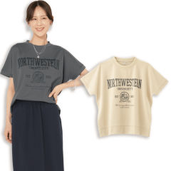 レディースプリントビッグTシャツ【S～LL】