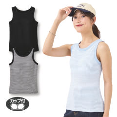 レディースカップ付アメリカンスリーブタンク【S～LL】