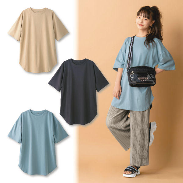 ビッグシルエットTシャツ[子ども服、男の子、女の子]【100～150cm】