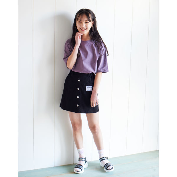 双子可♡美品♡denim dungaree らくがき　スカート MiLK FRAPPE 前ボタン付きスカート【130～160cm】 | 激安靴の