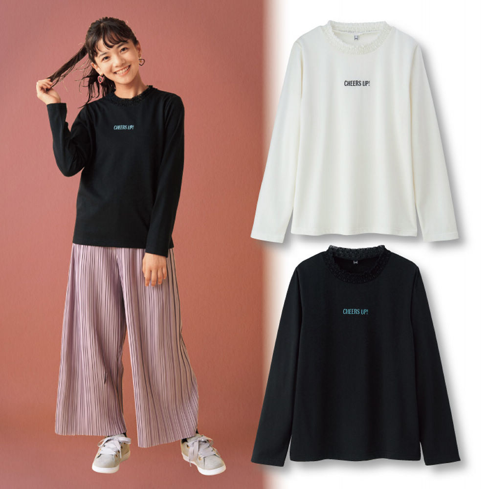 レース使いハイネックTシャツ【100～160cm】 | 激安靴の通販