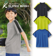 SUPER DASH ドライメッシュプリントTシャツ【100～160cm】
