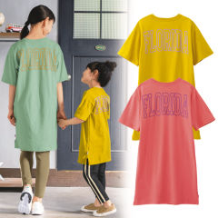 USAコットンプリントTシャツワンピース【100～160cm】