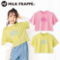MiLK FRAPPE ビッグシルエット短丈Tシャツ【130～160cm】