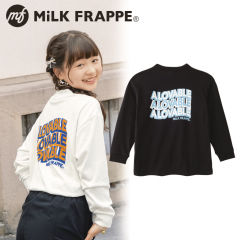 MiLK FRAPPE 長袖プリントTシャツ【130～160cm】