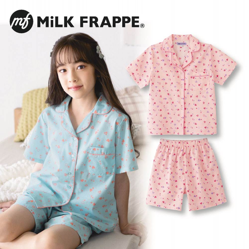 MiLK FRAPPE 開襟衿半袖パジャマ【130~160cm】 | 激安靴の通販 MiLK FRAPPE 開襟衿半袖パジャマ【130~160cm】 | 激安靴の通販