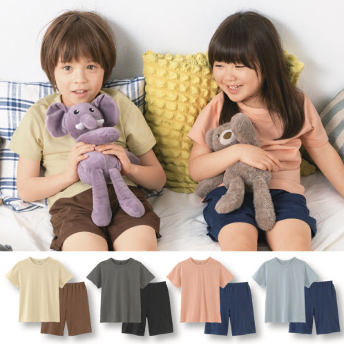 半袖Tシャツ上下セット[子どもパジャマ、男の子、女の子]【100～150cm
