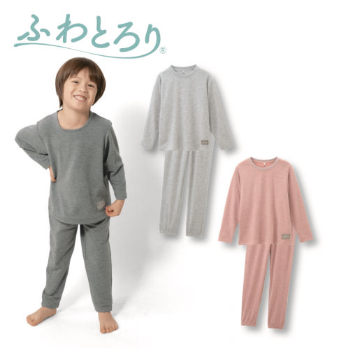 ふわとろり長袖上下セット[子どもパジャマ、男の子、女の子]【100