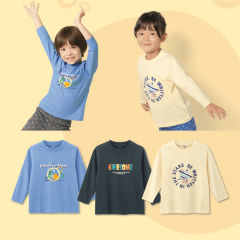 長袖プリントTシャツ[子ども服、男の子、女の子]【100～130cm】