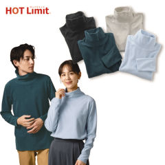 吸湿発熱 ライトフリースタートルネックシャツ(男女兼用サイズ)【SS～3L】
