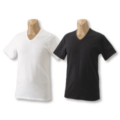 メンズV首半袖シャツ【S～4L】