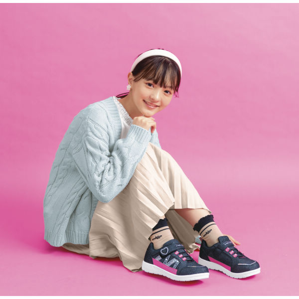 ガールズラメ入りスニーカー(面ファスナー付)【19.0~22.5cm ガールズラメ入りスニーカー(面ファスナー付)【19.0~22.5cm