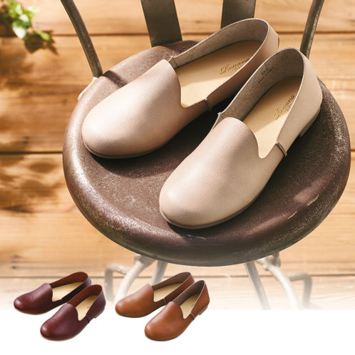 レディース手染め人工皮革素材ソフトカジュアルシューズ | 激安靴の