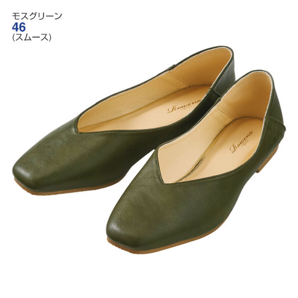 レディースvカットフラットシューズ 2way 22 0 26 0cm ヒラキ 激安靴の通販 ヒラキ公式サイト Hiraki Shopping