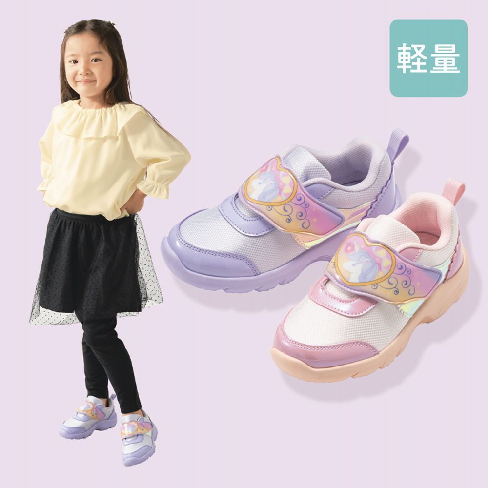 ガールズスニーカー(軽量・面ファスナー付)【15.0～18.0cm