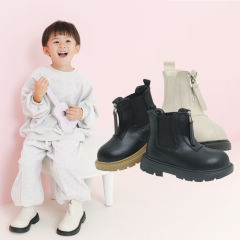 【インフルエンサーコラボ/SAORI】キッズセンタージップサイドゴアブーツ【15.0～18.0cm】