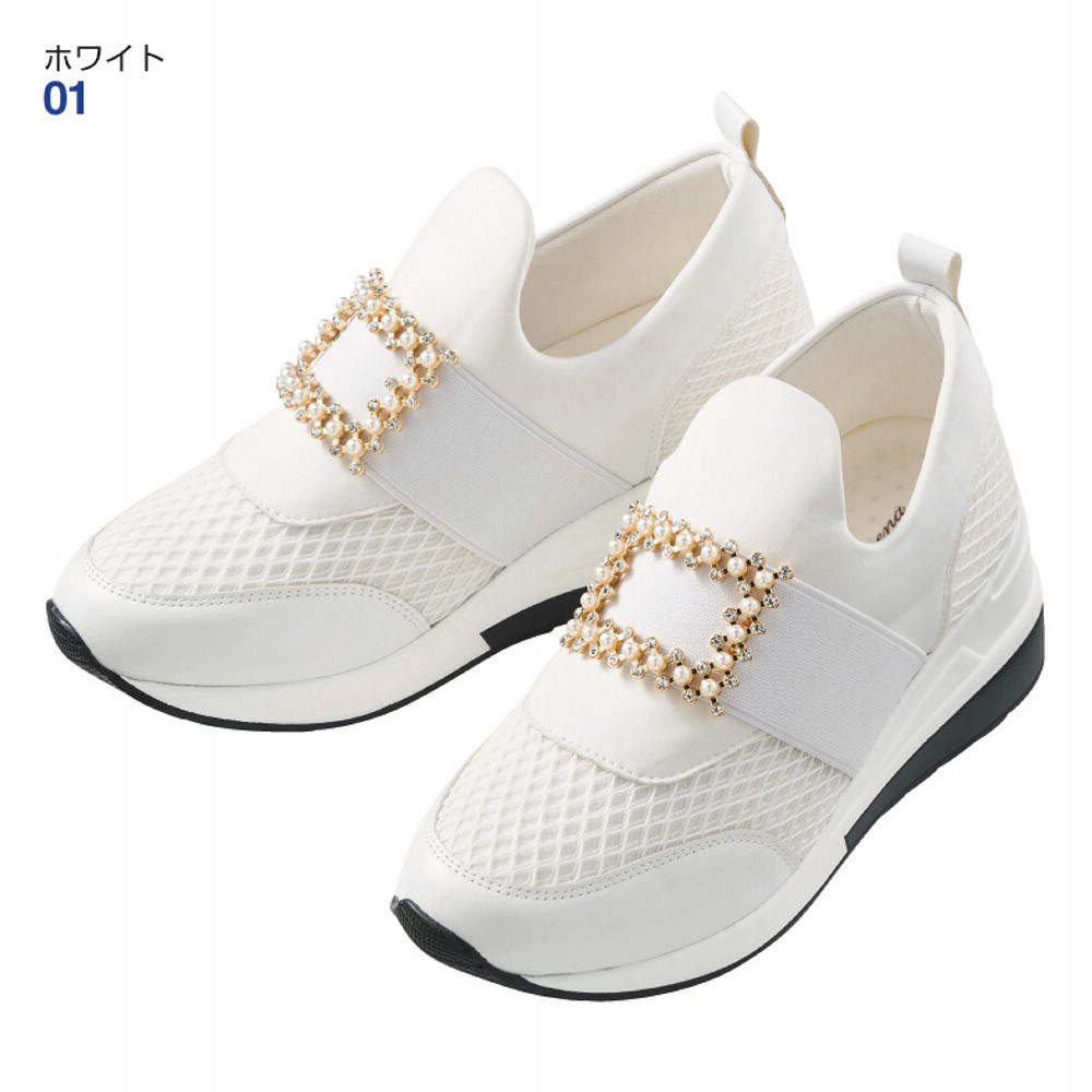 レディースビジュー付スリッポン【22.0～25.5cm対応】 | 激安靴