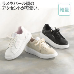 レディース厚底スニーカー(軽量)【22.5～24.5cm】