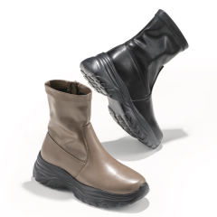 レディースストレッチ厚底スニーカーブーツ【22.0～25.5cm対応】