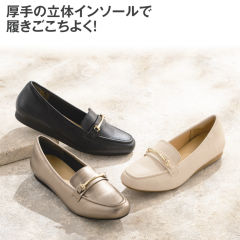 レディースウェッジソールカジュアルシューズ(クッションインソール)【22.5～25.0cm】ソール2.0cm